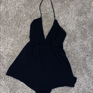 Black halter romper